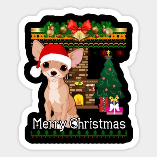 Ugly Christmas Sweater CHIHUAHUA Sticker